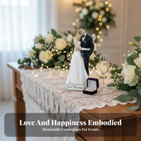 Resin Craft Bride and Groom Figurine Keepsake Wedding Couple Statuette Elegant Design for Newlyweds, Couples, Bridal Shower