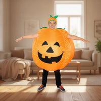 Pumpkin Costume Festive Jack Lantern Costume Playful Pumpkin Jumpsuit for Adults