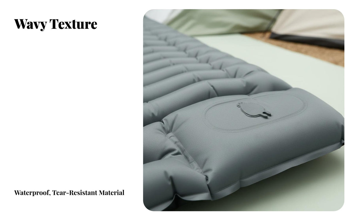 Inflatable Camping Mat Built-in Foot Pump Inflatable Sleeping mat lightweight Air Mattress for Backpackers, journeyers, Backpacking, Hiking, trip