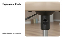 Stable Base Adjustable Fitness Auxiliary Chair High Strength Frame Height Adjustable Exercise Stool Sturdy Steel Construction Stretching Support Stool Rounded Edges for Beginners, Office Workers, Seniors, Home Gym
