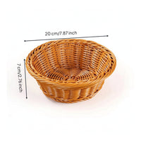 Imitation Rattan Basket Openwork Plastic Woven Basket Long-Lasting Non for Hosts, Buffet, Kitchen