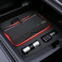 Bit Storage Pouch Fold-out Screwdriver Bit Organizer Tool Pouch with Elastic Slots Zippered Organizador Para Brocas Compact