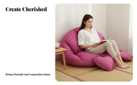Foldable Design Oversized Lazy Sofa Space-Saving Round Convertible Lounger Cushiony and Comfortable Floor Chair heavenlyLike Comfort for College Students, Homeowners, Apartment, Lounge Area, Reading Nook, Playroom