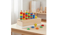 Color Sorting Assembling Rings Logical Thinking Training Rainbow Assembling Rings Wooden Disc Pile Organizer Educational