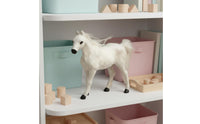 Snowy Equine Statue True to Life Realistic Horse Model Gift Idea Equine Ornament for Tabletop