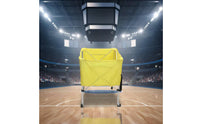 Foldable Ball Cart Space Saving Folding Ball Cart Large Capacity for Teachers, Coaches, Kindergarten, Outdoor, School