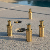 5 Pieces Long-Lasting Pool Safety Cover Anchor Secure Brass Pool Cover Anchor Weather Resistant Long-Lasting