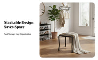 adaptable Small Woven Stool Portable Woven Rattan Stool Lightweight Low Seat long-lasting Frame for Homeowners, Interior Decorators, Fishing, Entryway, exteriordoor, Living Room