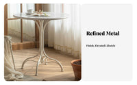 Multi-Purpose White Pedestal End Table Sturdy Construction Round Pedestal Table Stable Base Household Furniture Classic Charm for Cafe Owners, Interior Decorators, Apartment Dwellers, Balcony, Living Room, Entryway, Bedroom