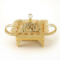 Fruit Bowl with Lid Openwork Hollow Carved Basket Multi-Use for Weddings