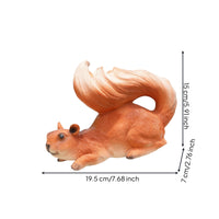 Hanging Squirrel Decoration Painted Squirrel Hanging Decoration Decorative Figurine Natural Tones Garden Decor Ready to Hang