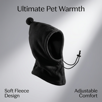 Hood Warm Hat for Dogs, Winter Hat Full Head Coverage, Warm Scarf Ears Hoodie, Dog Cold Weather Gear, Outdoor Winter Accessory