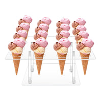 16-Hole Square Acrylic Ice Cream Display Stand