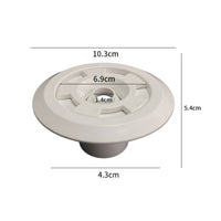 Glue-in Straight-Through Pool Fitting ABS Plastic Pool Inlet Fitting PVC Pipe Low-Profile