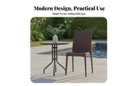 Commercial Grade Woven-Look Stacking Chair Lightweight Stackable Woven Chair Waterproof Outdoor Furniture Ready to Use for Event Planners, Restaurant Owners, Homeowners, Wedding Banquet, Exhibition Hall, Dining Room, Office