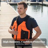 Mature Flotation Vest for All Genders Design Kayaking Flotation Vest Watersports Flotation Vest Universal Size Suits All