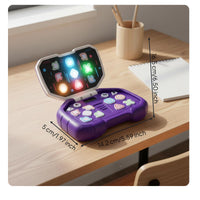 Stress Relief Music Dance Game Brain Training Handheld Dance Game Interactive Light up Button Toy Hand-Eye Coordination for Children, Indoor Play, Travel, Party