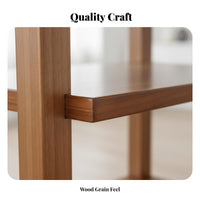 sturdy Wood Construction Multi-Tier Wooden shelf unit Floor-Standing 3-Tier Shelving Unit Modern Minimalist Design shelving unit unattachedstanding for Book Lovers, Office Workers, Homeowners, Living Room, Bedroom, Small Spaces