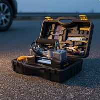 Twin Cylinder Portable Air Compressor Kit High Power Car Tire Repair Kit Heavy Duty Automotive Equipment All-in-Single for Travel