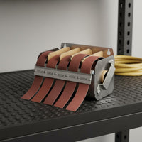 Stainless Steel Sanding Sheet Roll Holder Retractable 5-Slot Grit Sanding Belt Organizer Multi-Grit for Metalworkers