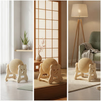 Cat Scratching Ball Sisal Scratching Ball with Wooden Frame Long-Lasting