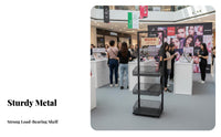 Quick Assembly Cosmetics Display Unit Stylish Design Multi-Layer Display Shelf Flat Pack Mobile Merchandise Stand No Tools Required for Shopkeepers, Retail Managers, Convenience Shop S, Temporary Shops, Countertops, Farmers Markets