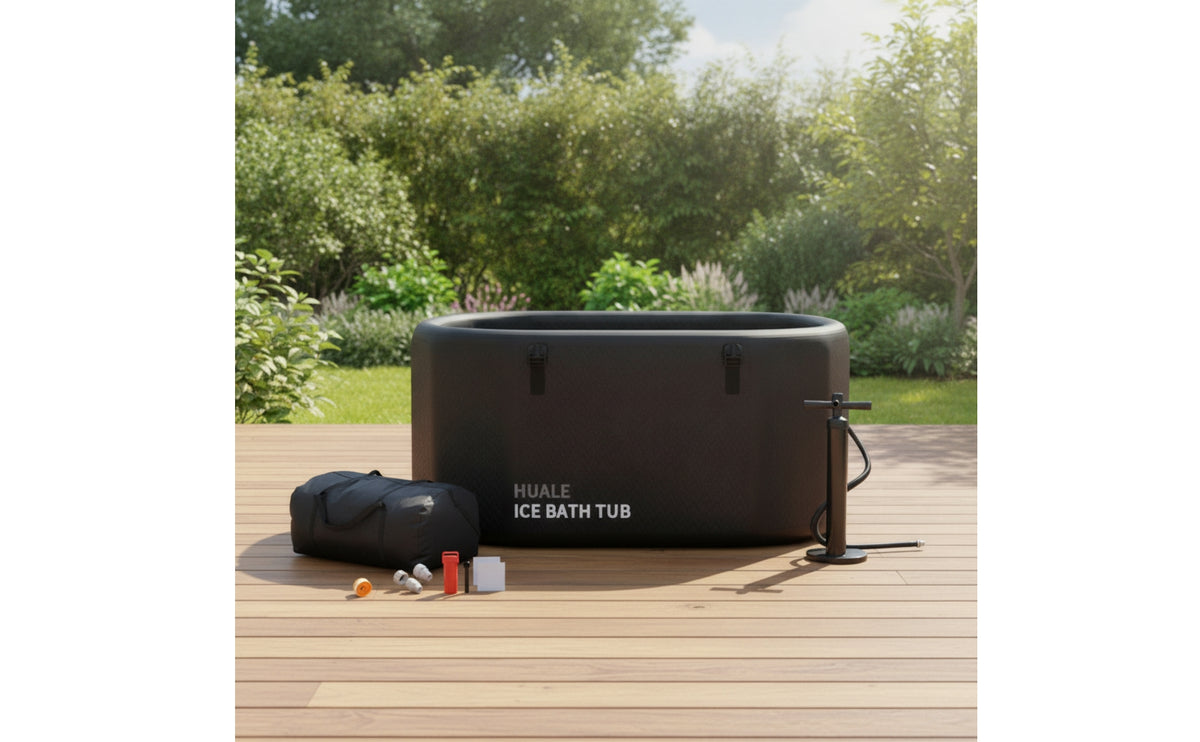 Portable Inflatable Ice Bath Tub Quick Setup Inflatable Cold Plunge Tub Space-Saving Ergonomic for Home