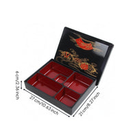 Five-Compartment Bento Box Lightweight Japanese Bento Box Easy to Low-Maintenance Meal Container