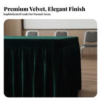 Thickened Material Conference Table Cover Long-Lasting Fitted Velvet Tablecloth Long-Lasting Pleated Table Skirt Soft Feel for Hotel Personnel, Away Ice Managers, Party Hosts