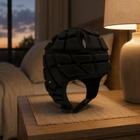 Segmented Soft Shell Helmet Adjustable Fit Padded Head Guard Ear Cutouts uncoveredFace Helmet Chin Strap