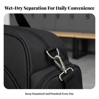 Water-Resistant and Dry Separation Travel Bag Large Capacity Gym Bag with Shoe Compartment Sturdy Material Travel Duffel Wet Pocket for Women, Workout