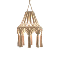 Macrame Lampshade Fringe Lamp Shade Boho for Reading Corner, Cafe