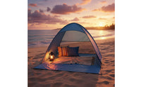 Ventilated Design Self-Deploying Beach Tent Waterproof Automatic Beach Shelter Outdoor Gear for Families, Picnic, Hiking