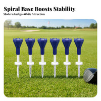 6 Pieces Adjustable Sport Tee Long-Lasting Silicone Head Sport Tee Portable Low Drag for Beginners, Driving Range
