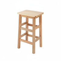 Solid Structure Square Top Counter Seat Stable Construction Bar Chair with Footrest Tall Stool Versatile Design for Restaurant Owners, Homeowners, Adults, Cafe, Kitchen, Dining Room