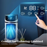 USB Electrically Driven Air Chiller Cools & Humidifies USB Desk Cooling Fan Multi-Functional Function Water-Based Chiller Humidifier for Students
