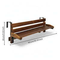 Balcony Railing Table Space-Saving Hanging Balcony Table Adjustable Compact for Apartment Dwellers, Small Areas