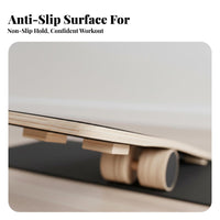 Sturdy Wood Construction Roller Balance Board Non-Slip Surface Wooden Balance Board Ankle Strengthener Fitness Equipment High Weight Capacity for Surfers, Snowboarders, Athletes