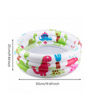 Thickened Three-Circle Pool Layered Pool with Bubble Bottom Cushioned Inflatable Ball Play Area Anti-Slip for Backyard