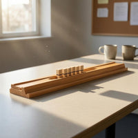 Grooved Mahjong Push Rack Rectangular Wooden Mahjong Rack Effortless Sliding Table Game Gear Strong Fasteners