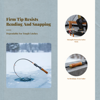 Ice Fishing Rod, Carbon Fiber, Sensitive Tip, Portable Combo