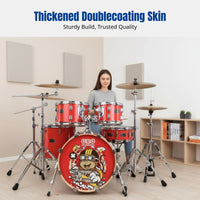 Jazz Drum Set for Kids, Small Size, Cartoon Design, Entry Level, Music Practice, Professional