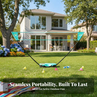 Easy Setup Portable Badminton Net Stable Base Badminton Net with Stand Lightweight All-in-Single Design for Family, Beginners, Kids, Outdoor, Backyard, Park, Beach