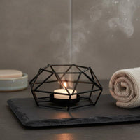 Minimalist Design Hexagonal Wireframe Candlestick Table Centerpiece Modern Iron Tealight Holder House Decoration for Wedding