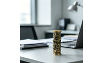 Dragon Pillar Ornament with Raised Design Antique Style Pillar Carving Miniature Ornament for Desk