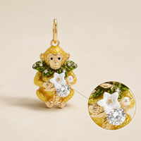 Luxury Gold-Plated Animal Pendant for Necklaces and Jewelry Making