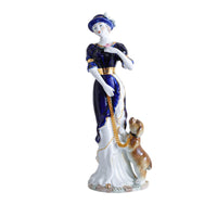 European-Style Ceramic Figurine Glazed Female Figurine Glossy Ceramic Statue Painted for Collectors