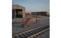 Industrial Maintenance Ladder Platform Realistic Railway Access Platform Lifelike Scenery Detailed for Model Builders, Train Layouts