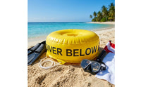 PVC Freediving Safety Buoy Glossy Freediving Buoy Rope-Edged Water Sports Gear Top Valve for Freedivers, Divers, Sea Signaling