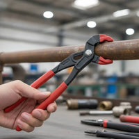 Quick-Adjust Pipe Pliers with Curved Gripping Surfaces Non-Slip Adjustable Pliers with Dipped Handles Ergonomic Compact for Mechanics, Workshops